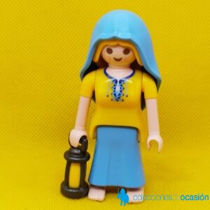 Playmobil aldeana con farol, pastora, figura para Belén