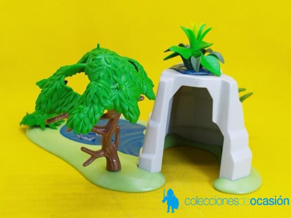 Playmobil cueva con cascada y vegetación, diorama - Imagen 3