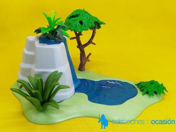 Playmobil cueva con cascada y vegetación, diorama - Imagen 2
