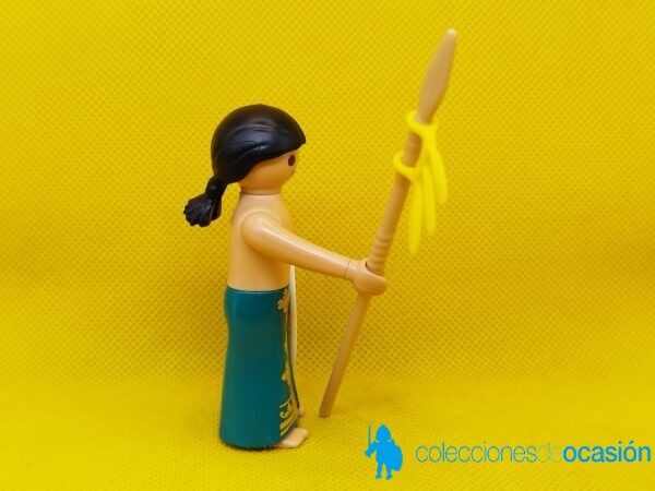 Playmobil guerrero indígena con lanza y escudo - Imagen 3