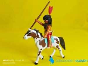 Playmobil Guerrero indio con caballo