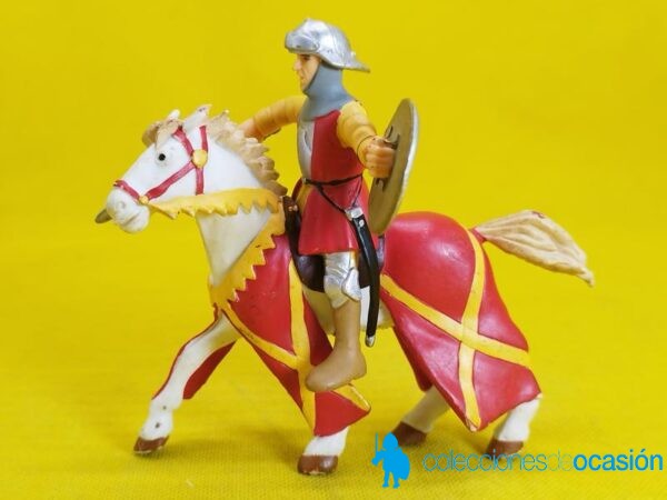 Papo caballero medieval a caballo con escudo y espada - Imagen 2
