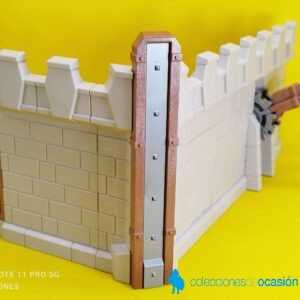 Playmobil Tramo de muralla con catapulta, conexión system X