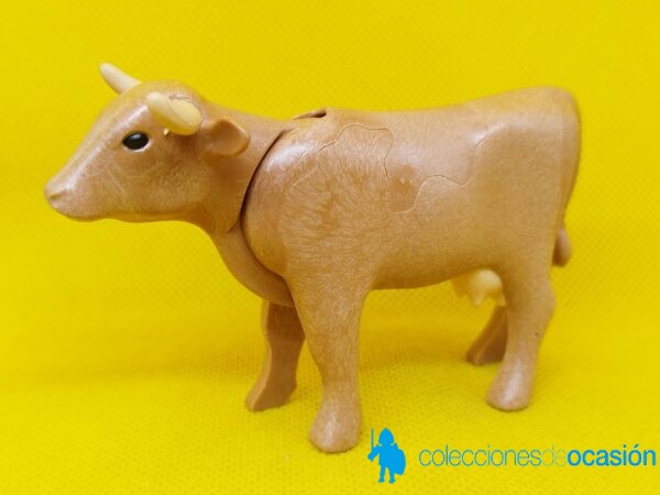 Playmobil Vaca marrón, animal de granja