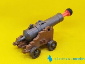 Playmobil Cañón con la bancada marrón y proyectil