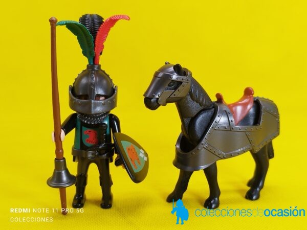 Playmobil Caballero del Halcón con caballo acorazado y lanza de torneo - Imagen 5