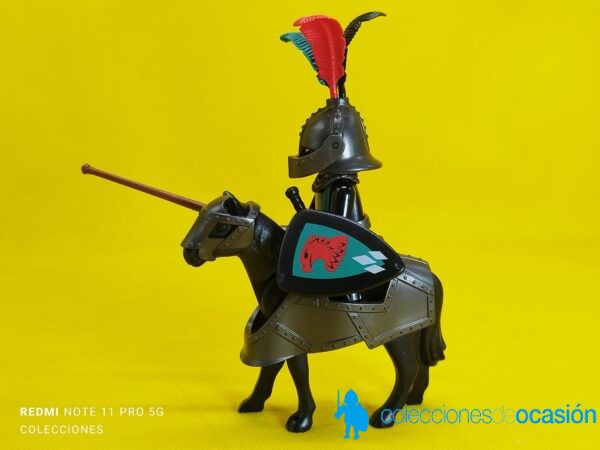 Playmobil Caballero del Halcón con caballo acorazado y lanza de torneo - Imagen 3