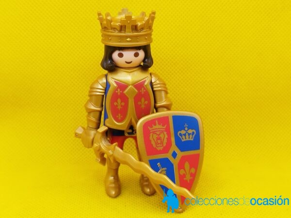 Playmobil Rey medieval con armadura roja con Flor de lis