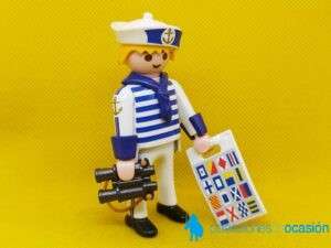 Playmobil Marinero con prismáticos y guía de señales
