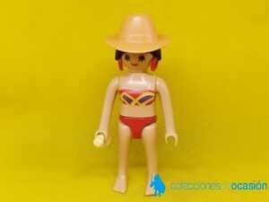 Playmobil Mujer actual con bañador rojo