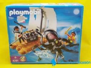 Playmobil Naúfragos piratas con balsa y pulpo gigante REF 4291