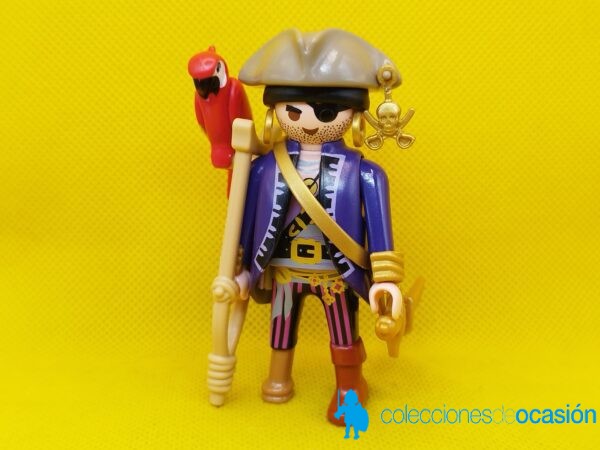 Playmobil Pirata con muleta y loro, pirata de la isla del tesoro