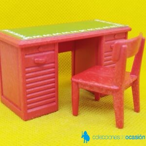 Playmobil Mesa y silla roja, escritorio, muebles