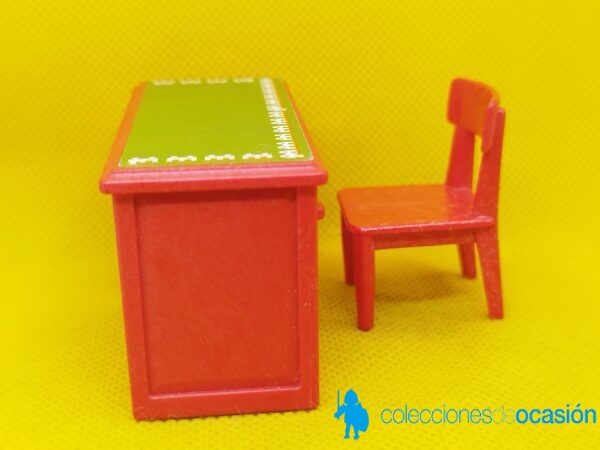 Playmobil Mesa y silla roja, escritorio, muebles - Imagen 2
