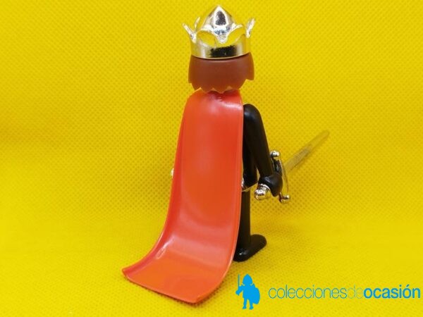 Playmobil Antiguo rey cromado con manos fijas negras, click original - Imagen 3