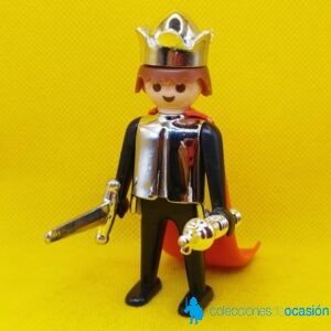 Playmobil Antiguo rey cromado con manos fijas negras, click original