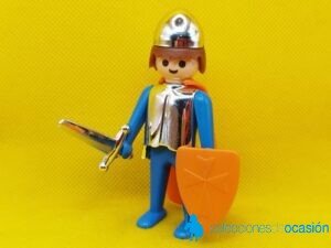 Playmobil Caballero cruzado  con accesorios cromados, click de manos fijas