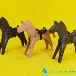 Playmobil Lote de 3 caballos antiguos diferentes en buen estado, clicks