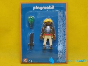 Playmobil Pirata negro con calavera verde, colección planeta