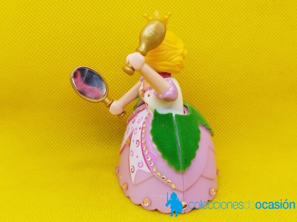 Playmobil princesa con vestido rosa y terciopelo verde - Imagen 2