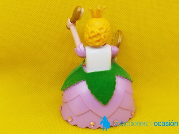 Playmobil princesa con vestido rosa y terciopelo verde - Imagen 4
