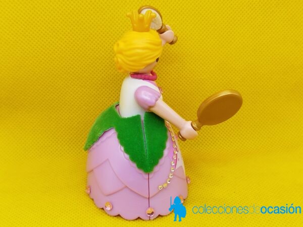 Playmobil princesa con vestido rosa y terciopelo verde - Imagen 3