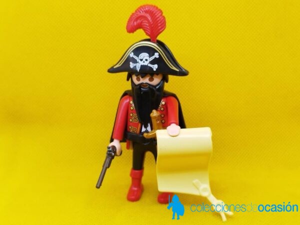 Playmobil Corsario con mapa del tesoro, capitán pirata barba negra