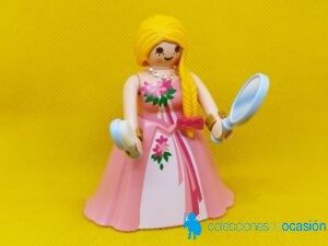 Playmobil Princesa con vestido rosa, mujer medieval