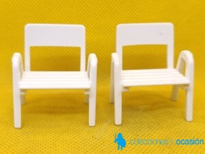 Playmobil Lote de 2 sillas blancas de terraza