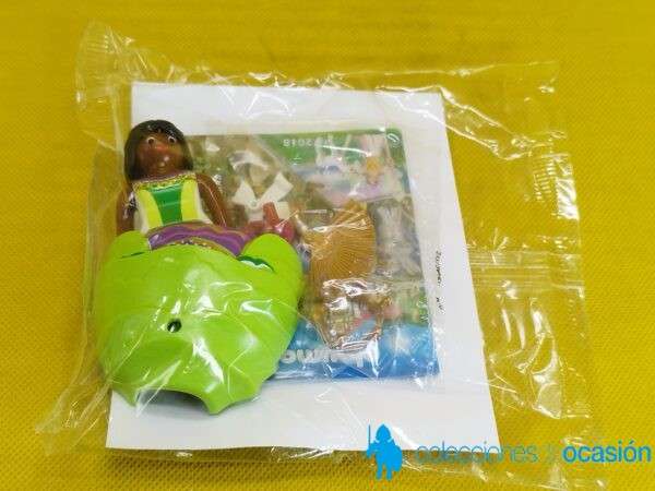 Playmobil Princesa negra con vestido verde en sobre promocional