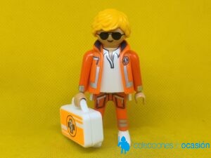 Playmobil Médico de emergencias con botiquín, enfermero de urgencias