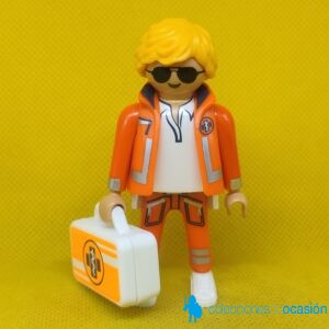 Playmobil Médico de emergencias con botiquín, enfermero de urgencias