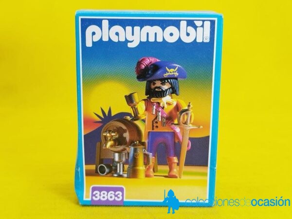 Playmobil Capitán pirata con barril de vino REF 3863
