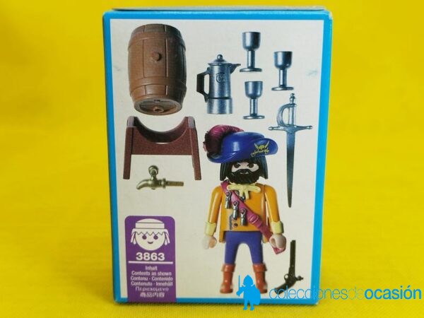 Playmobil Capitán pirata con barril de vino REF 3863 - Imagen 2