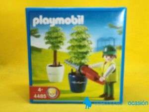 Playmobil Jardinero con cortasetos y maceteros REF 4485