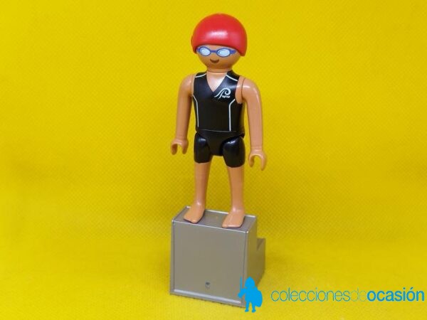 Playmobil Nadador de competición con gorro rojo