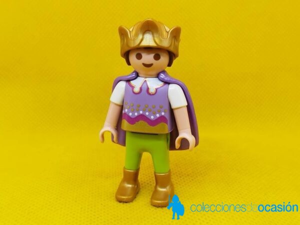 Playmobil Niño medieval, príncipe con capa y corona