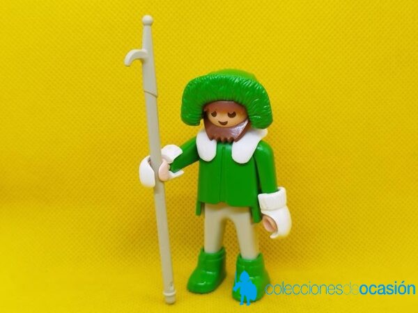 Playmobil Esquimal con gorro y botas verdes, expedición al polo
