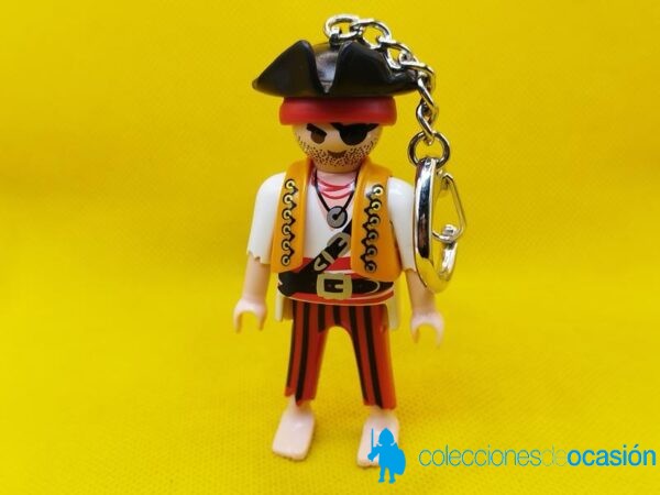 Playmobil Llavero de pirata descalzo con parche