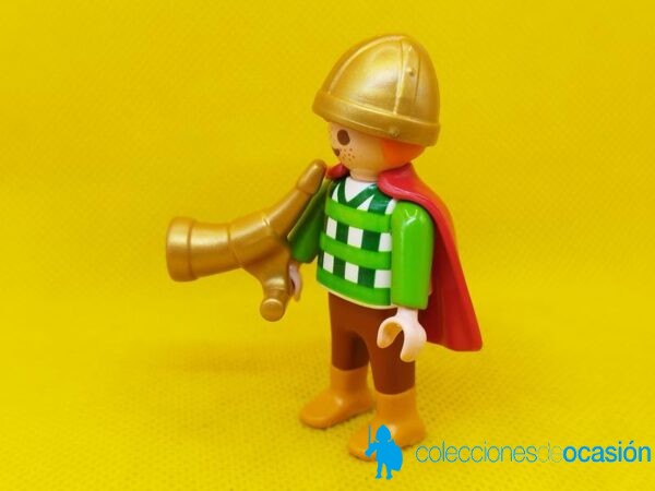 Playmobil Niño vikingo con cuerno y capa roja - Imagen 2