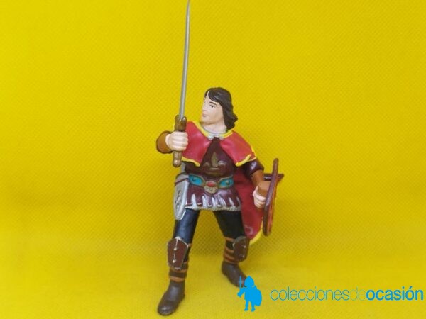 Papo caballero medieval con espada y escudo