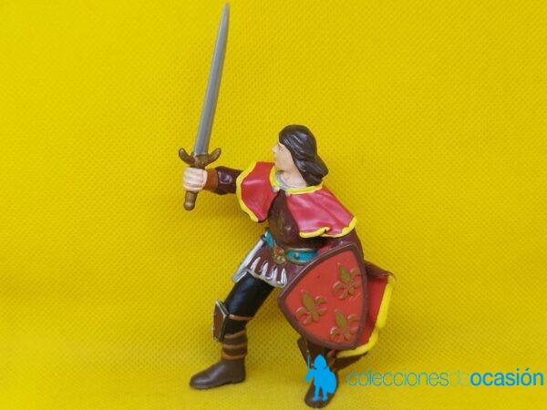 Papo caballero medieval con espada y escudo - Imagen 2