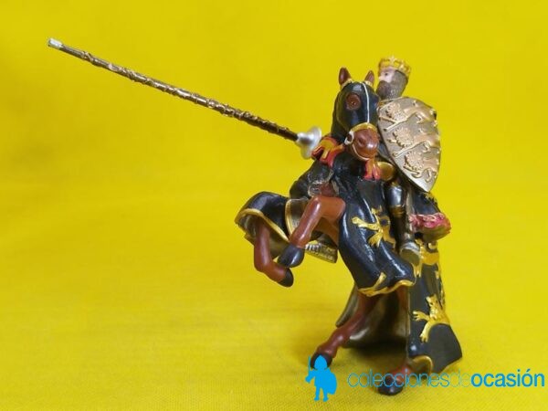 Papo rey medieval con lanza de torneo a caballo - Imagen 2