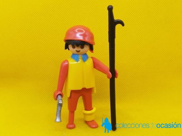 Playmobil Pirata con pata de palo y pañuelo rojo, click de manos fijas