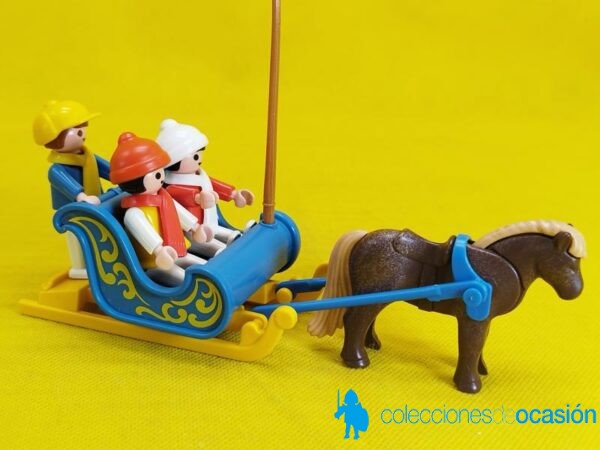 Playmobil Trineo azul con poni REF 3391