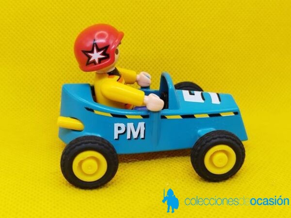 Playmobil Niño con car azul, niño city - Imagen 3