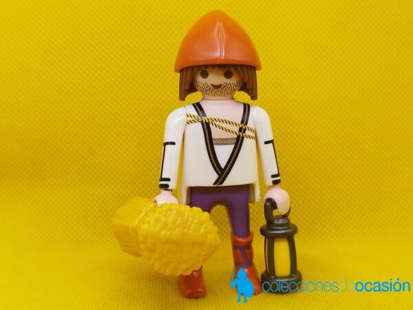 Playmobil Aldeano con fardo de paja