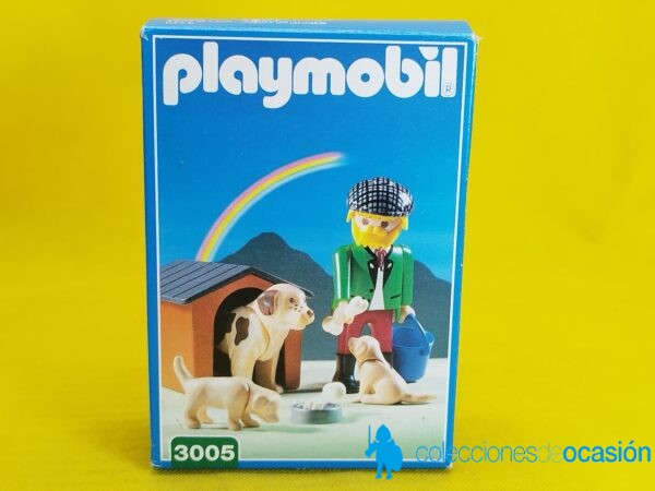 Playmobil Hombre con San Bernardo y cachorros REF 3005