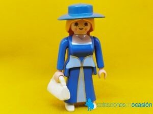 Playmobil Mujer de época con vestido y sombrero azul