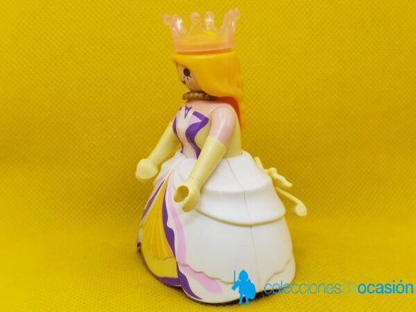 Playmobil Princesa con corona rosa, reina con guantes largos amarillos - Imagen 3